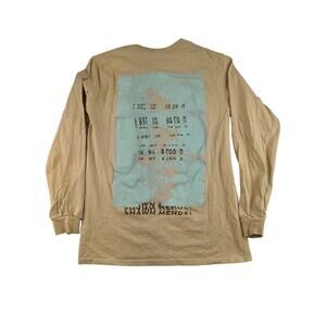 Womens Shawn Mendes Long Sleeve T Shirt Size Small Lost in Japan Beige Merch